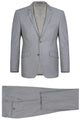 Cheap priced Suit - Mens Two Button Slim Fit Hack Pocket Light Grey Suit