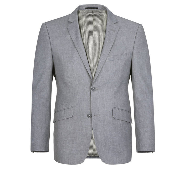 Cheap priced Suit - Mens Two Button Slim Fit Hack Pocket Light Grey Suit