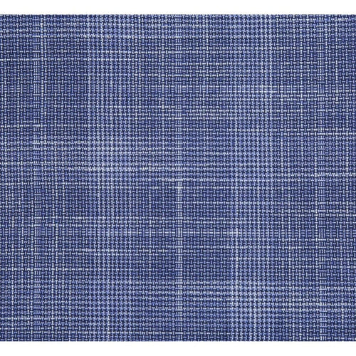 Cheap Priced Suit - Mens Slim Fit Two Button Light Blue Wide Suit Windowpane Summer Plaid