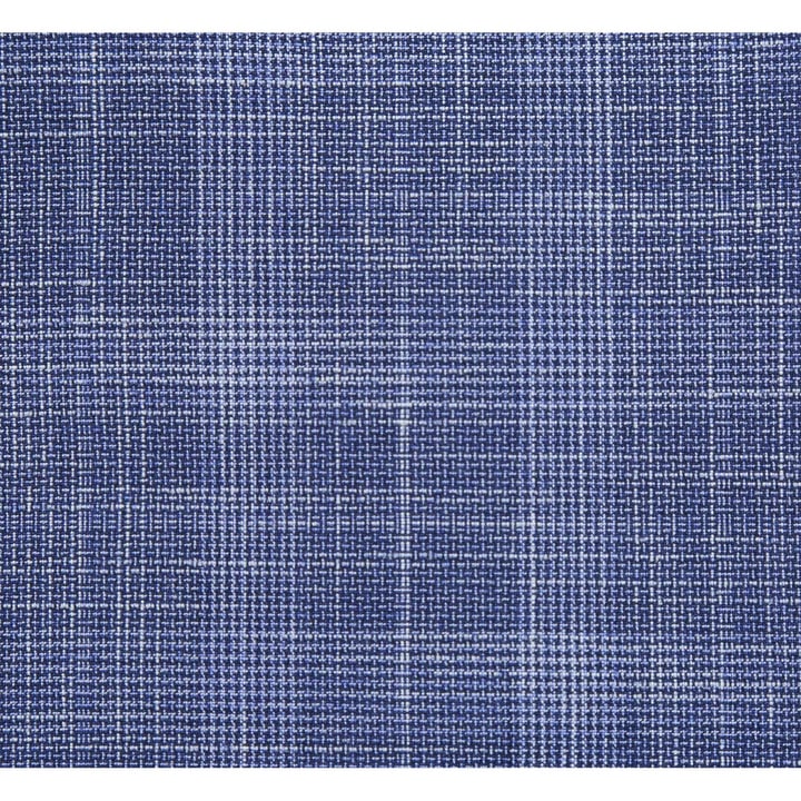 Cheap Priced Suit - Mens Slim Fit Two Button Light Blue Wide Suit Windowpane Summer Plaid - 38 Short Jacket+32 Waist Adjustable 28to34)(Height: 5 4 to5 7 )(Neck  15-16.5)S-M)