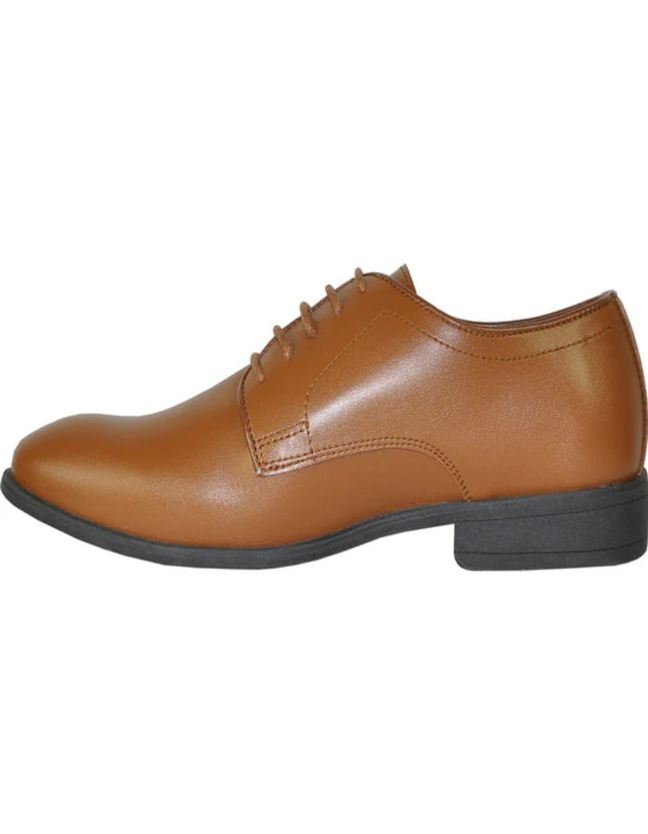 Mens Classic Plain Toe Oxford Dress Light Brown Shoe - 6.5 Standard / D / Medium