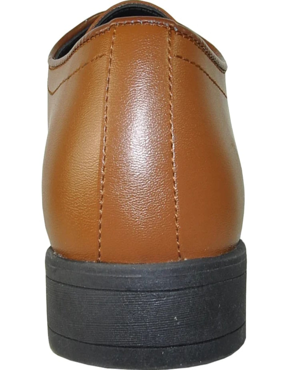 Mens Classic Plain Toe Oxford Dress Light Brown Shoe - 6.5 Standard / D / Medium