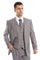 Cheap priced Suit - Men's Vested Two Button Solid Color Wedding & Business Light Grey Suit