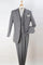 Cheap Priced Suit -  Mens Three Button Classic Fit Vested Light Grey Suit