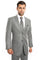 Cheap Priced Suit  - Men's Slim Fit Textured Shiny Sharkskin Light Grey Suit