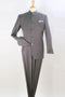Cheap Priced Suit  - Mens Five Button Mandarin Banded Collar Fashion Light Grey Suit
