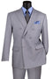 Cheap priced Suit  - Mens Classic Double Breasted Light Grey Suit