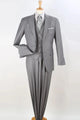Cheap Priced Suit - Mens Two Button Classic Fit Vested Light Grey Suit