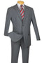 Cheap Priced Suit - Mens Two Button Modern Fit Poplin Light Grey  Suit