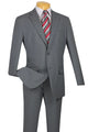 Cheap Priced Suit - Mens Two Button Modern Fit Wool Feel Suit - Designer Brand