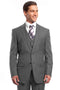 Cheap Priced Suit - Men's Two Button Vested Business Light Grey Pinstripe Suit