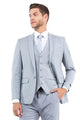 Cheap priced Suit - Men's One Button Vested Slim Fit Business & Wedding Light Grey Suit