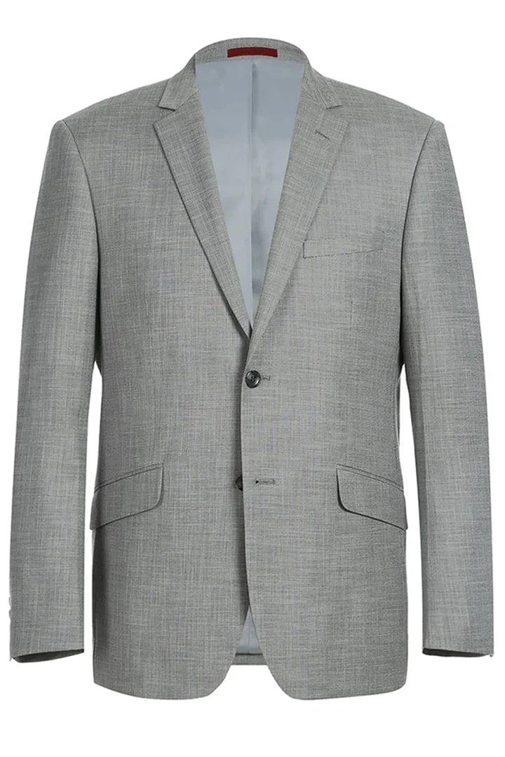 Cheap Suit - Mens Two Button Slim Fit Two Piece Hack Pocket Light Grey Suit