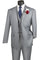 Cheap priced Suit  - Mens 2 Button Modern Fit  Light Grey Suit With Double Breasted Peak Lapel Vest