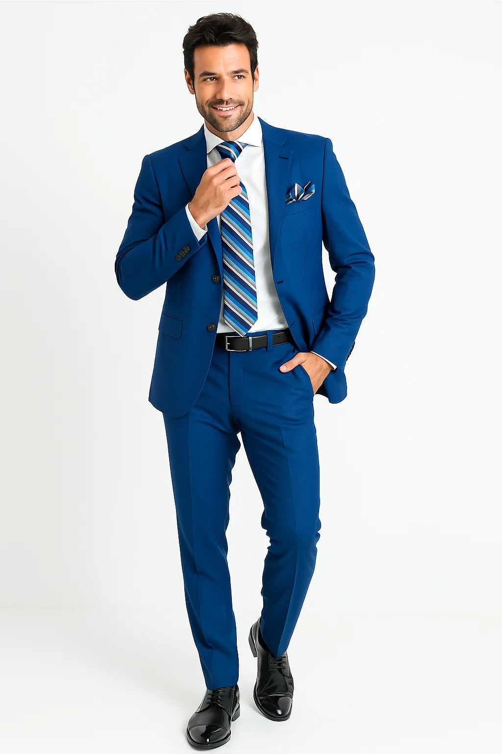 Mens Big and Tall Linen Suits - Indigo ~ Cobalt Blue ~ Teal New Blue Summer Fabric Suit - 38 Short Jacket+32 Waist Adjustable 28to34)(Height: 5’4”to5’7”)(Neck 15-16.5)S-M)ggg