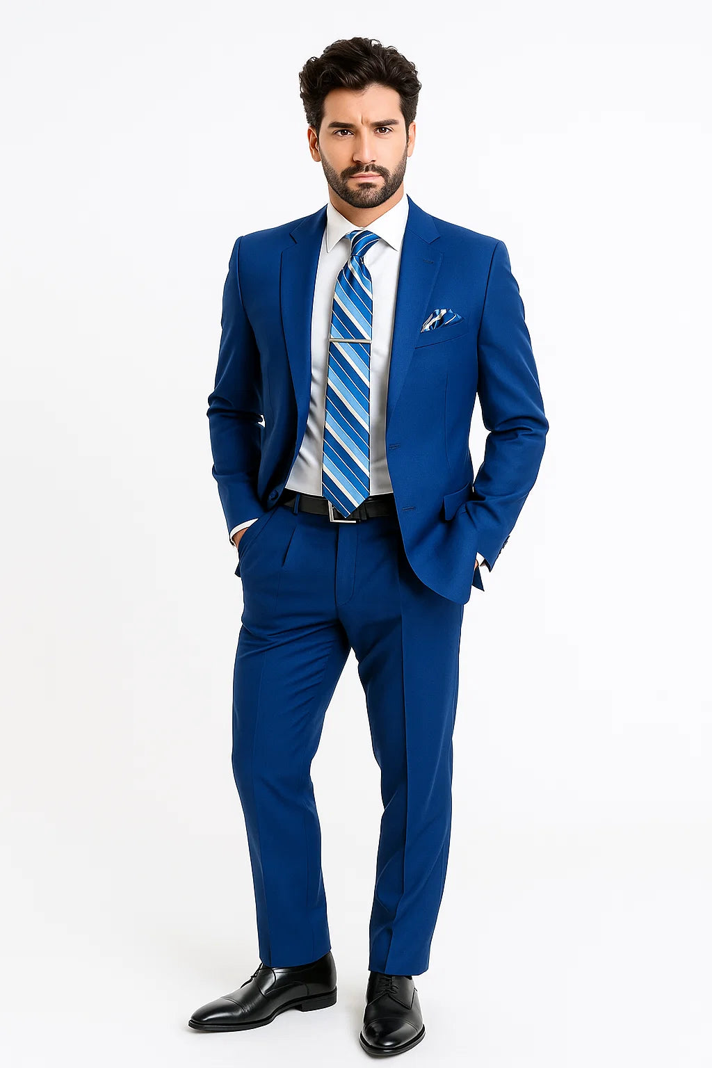 Mens Big and Tall Linen Suits - Indigo ~ Cobalt Blue ~ Teal New Blue Summer Fabric Suit - 38 Short Jacket+32 Waist Adjustable 28to34)(Height: 5’4”to5’7”)(Neck 15-16.5)S-M)ggg