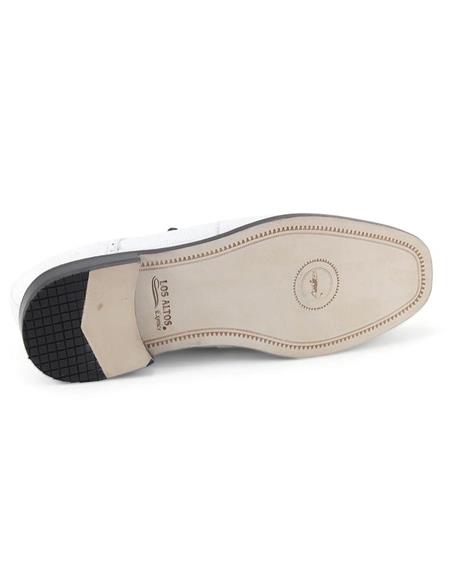 Los Altos Men’s Black and White Genuine Teju Lizard and Caiman Lace-Up Dress Shoes