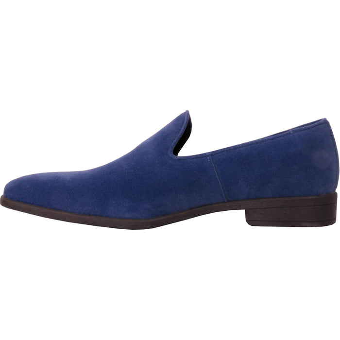 "Vegan Suede Men's Loafer Dress Shoe - Royal Blue for Wedding & Prom 2026"