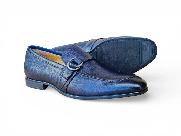 Carrucci Double D-Ring Loafers - Luxury Men's Dress Shoe
