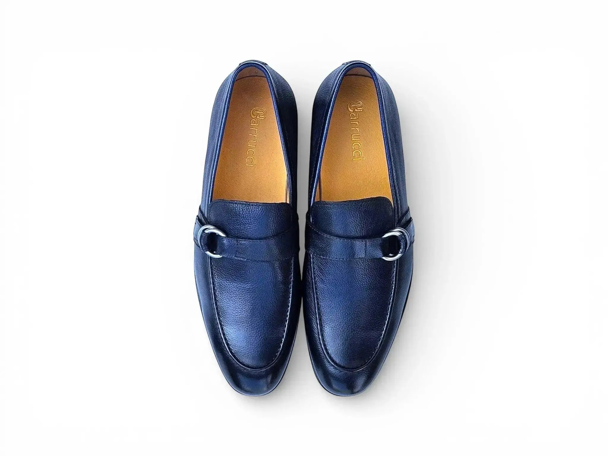 Carrucci Double D-Ring Loafers - Luxury Men's Dress Shoe
