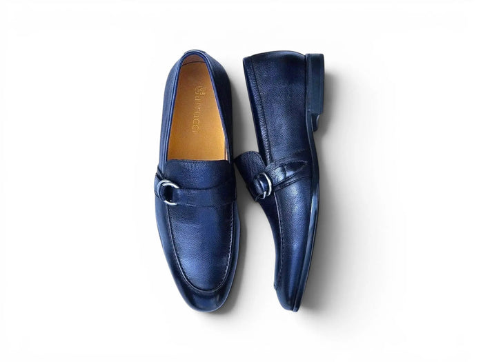 Carrucci Double D-Ring Loafers - Luxury Men's Dress Shoe
