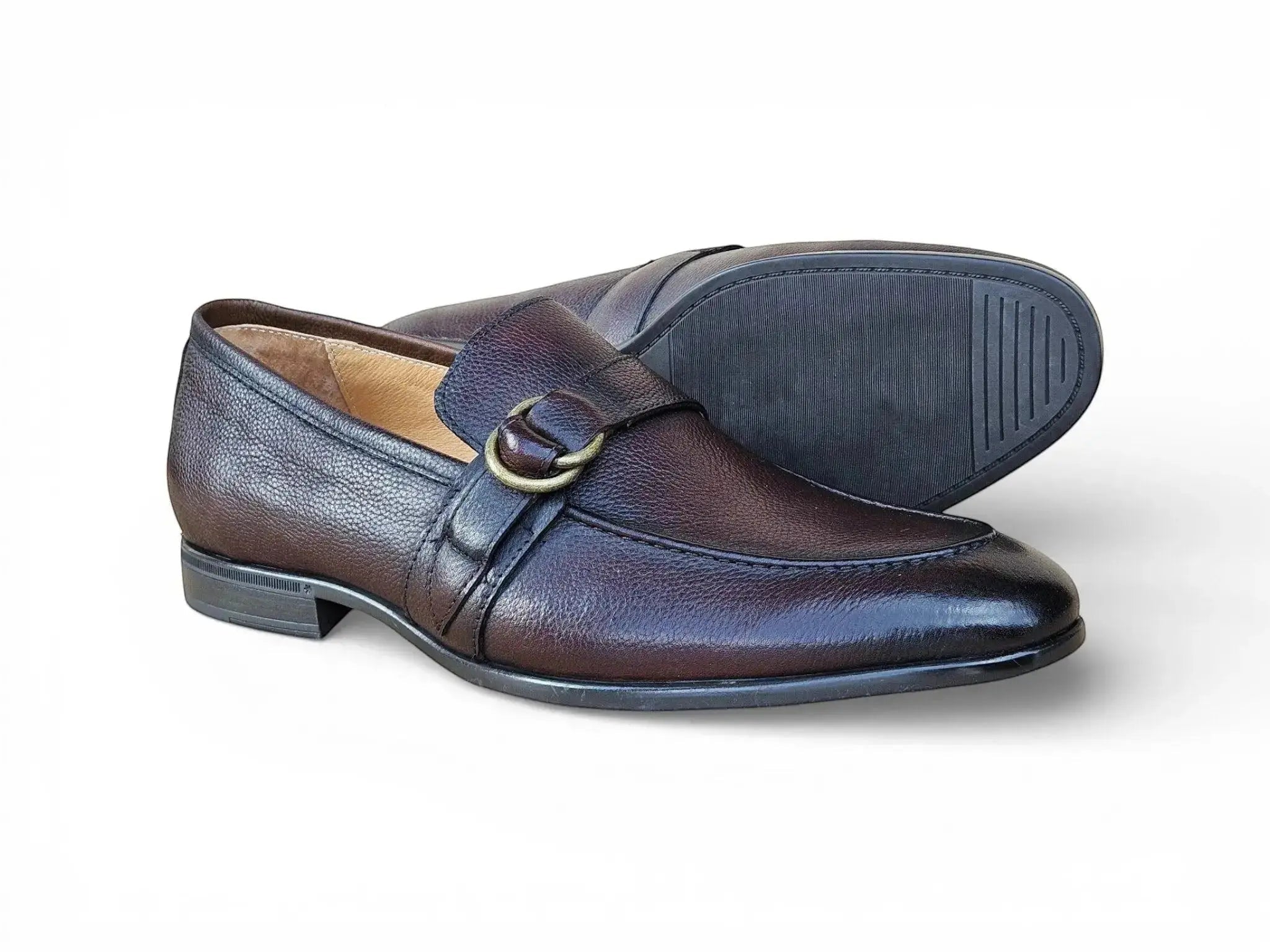 Carrucci Double D-Ring Loafers - Luxury Men's Dress Shoe