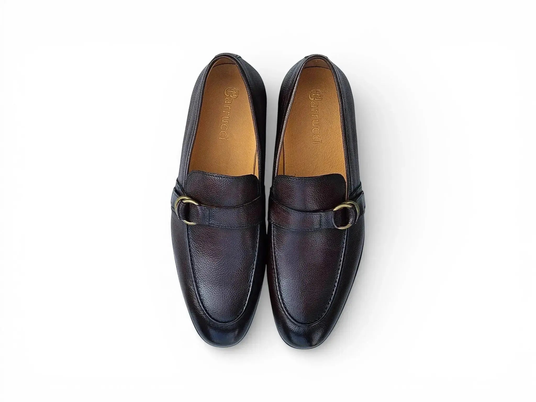 Carrucci Double D-Ring Loafers - Luxury Men's Dress Shoe