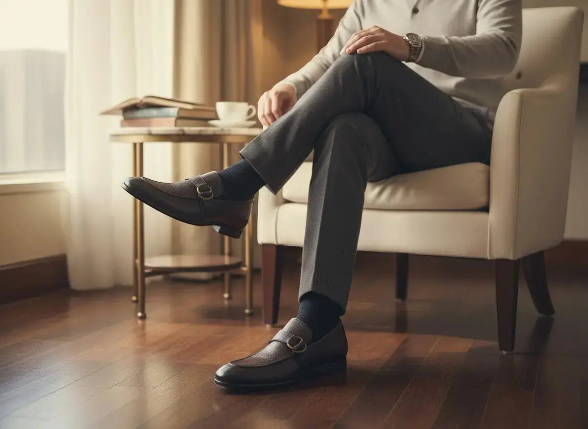Carrucci Double D-Ring Loafers - Luxury Men's Dress Shoe