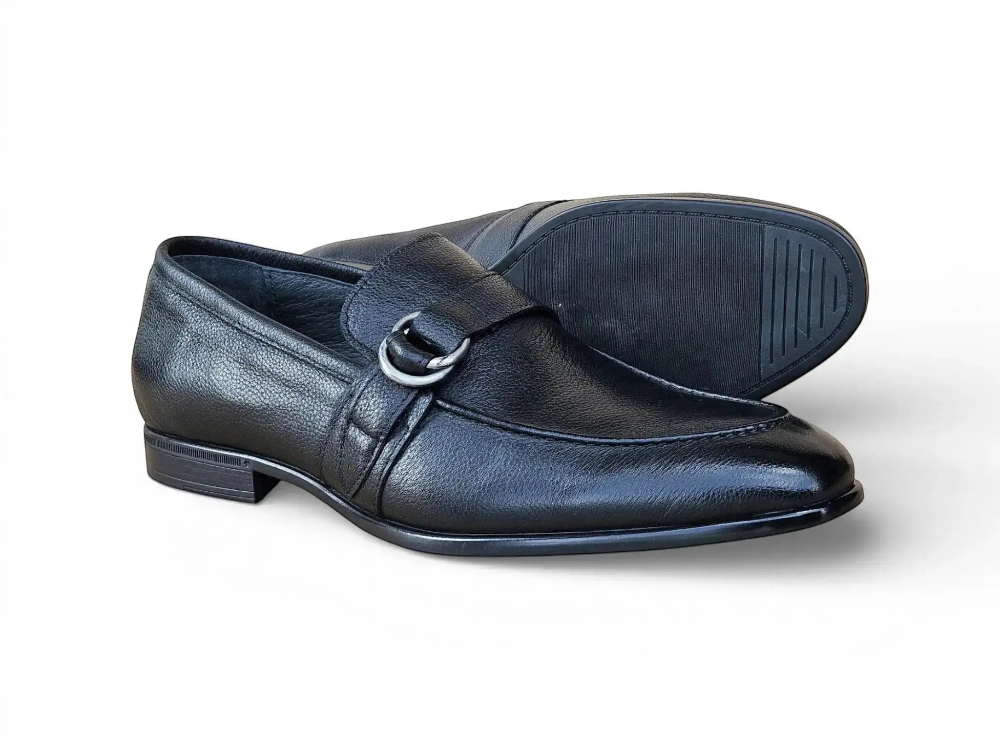 Carrucci Double D-Ring Loafers - Luxury Men's Dress Shoe
