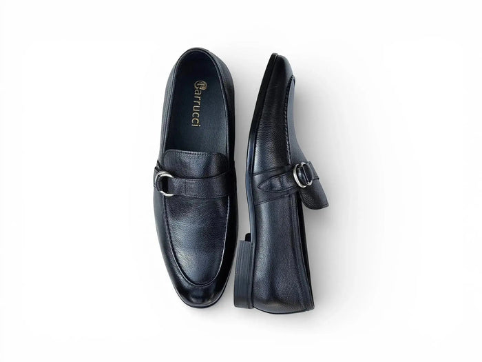 Carrucci Double D-Ring Loafers - Luxury Men's Dress Shoe
