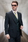 Mens Hunter Green Suit - Mens Designer One Button Peak Lapel Vested Wool Suit in Hunter Green Mico Plaid