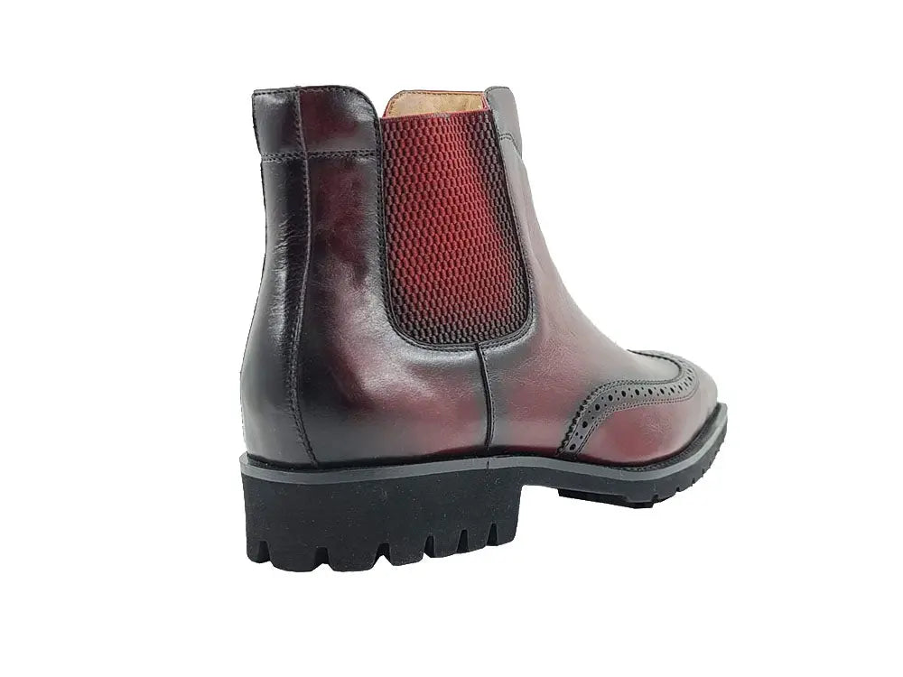 Carrucci Lug Sole Chelsea Boot with Wingtip Toe - 8