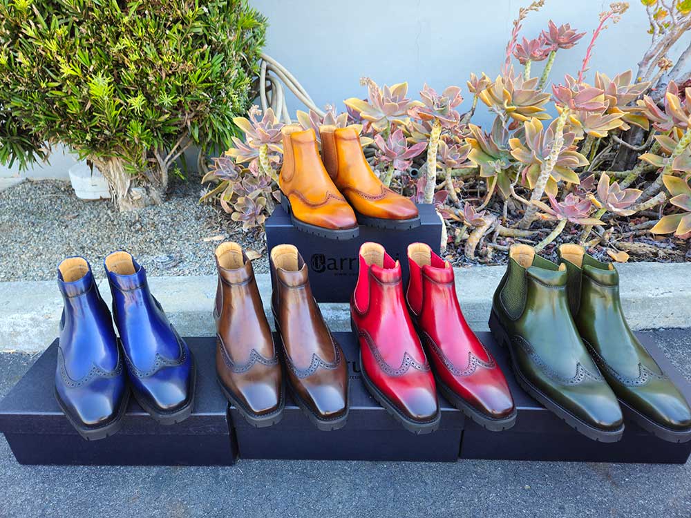 Carrucci Lug Sole Chelsea Boot with Wingtip Toe - 8
