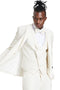 "Men's Champagne Tan Polka Dot Prom 2025 & Wedding Suit - One Button Double Breasted Vest" Champagne Prom Suits