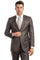"Sharkskin Slim Fit Men's Suit in Cocoa Brown - Textured Shiny"