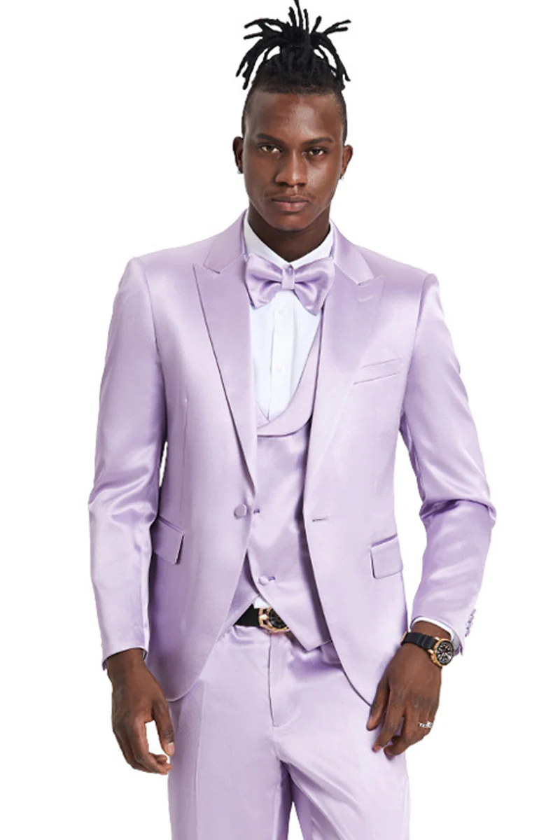 Mens Easter Suit - Jacket and Pants in Summer Color Lavender Modern Fit Light Weight - 34 Short or Extra Small