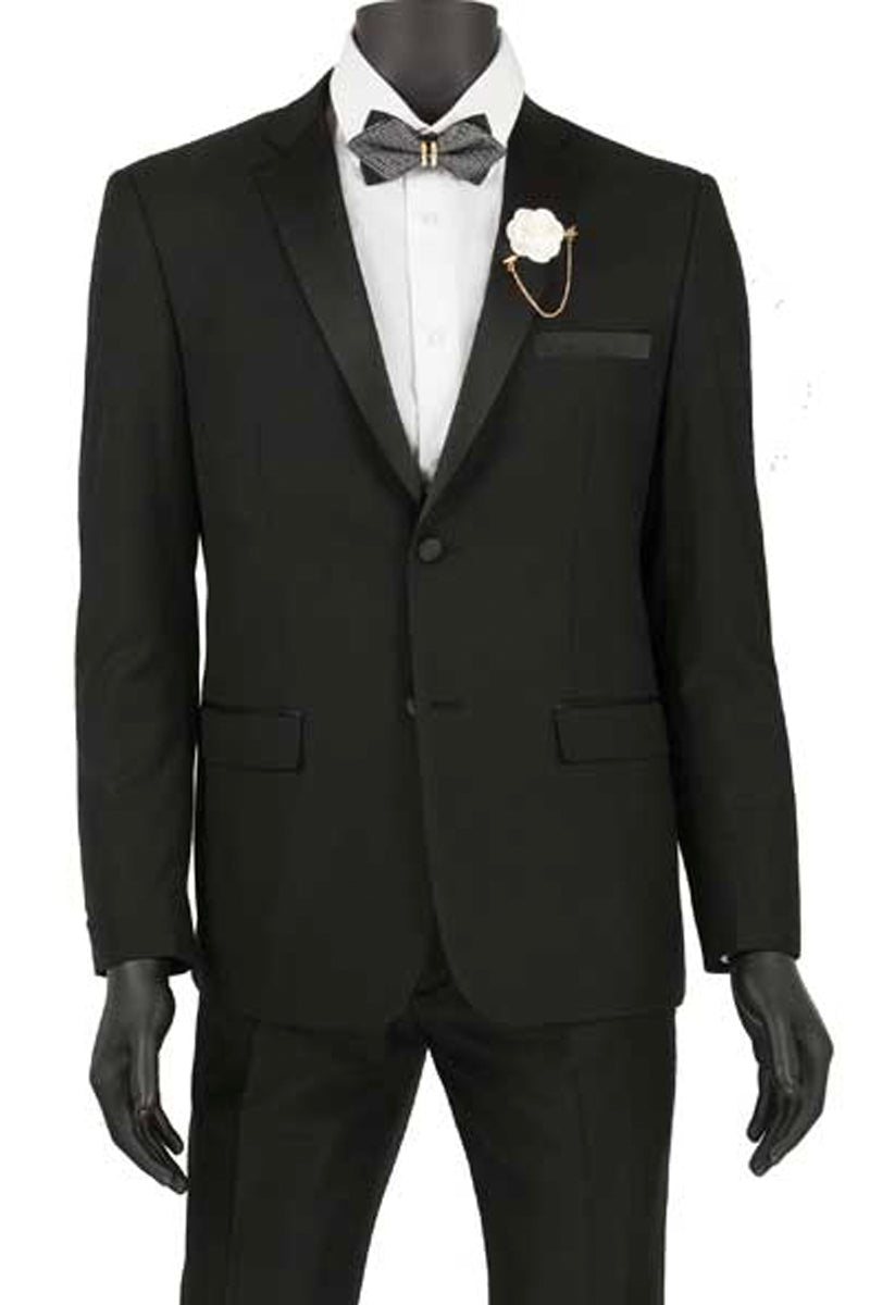Mens Ultra Slim Fit Tuxedo in Black - 36 Short