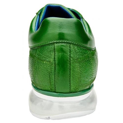 Belvedere Magnus Emerald Green Genuine Ostrich Leg Casual Sneakers - 6