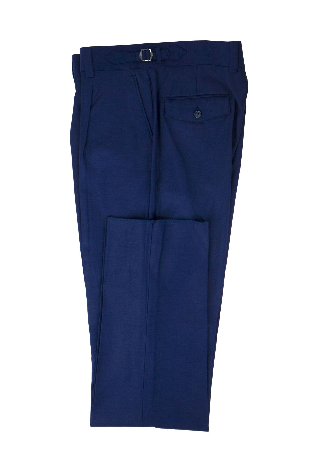 Tiglio Luxe French Blue Semi-Wide Leg Wool Marbella Dress Pants - 32