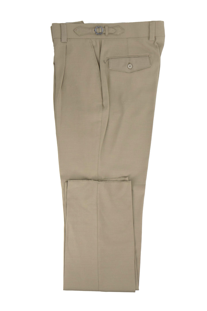 Tiglio Luxe Tan Semi-Wide Leg Wool Marbella Dress Pants TIG1004 - 32