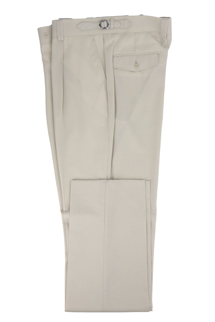Tiglio Luxe Bone Semi-Wide Leg Wool Marbella Dress Pants TL2648 - 34