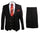 Menâ€™s Modern Formal Suit â€“ Rossi Man Max 3-Piece Slim Fit in Solid Black | RM1101