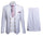 Rossi Man MAX RM1374 Slim Fit 3-Piece Suit – Elegant Solid White Formalwear for Men