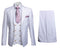 Rossi Man MAX RM1374 Slim Fit 3-Piece Suit – Elegant Solid White Formalwear for Men
