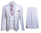 Rossi Man MAX RM1374 Slim Fit 3-Piece Suit – Elegant Solid White Formalwear for Men