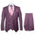 Rossi Man MAX RM1381 Slim Fit 3-Piece Suit â€“ Modern Tailored Solid Raspberry Suit for Men