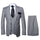 Rossi Man MAX RM1389 Slim Fit 3-Piece Suit â€“ Elegant Solid Grey Formalwear for Men