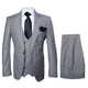 Rossi Man MAX RM1389 Slim Fit 3-Piece Suit – Elegant Solid Grey Formalwear for Men