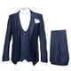 Rossi Man MAX RM1711 Slim Fit 3-Piece Suit – Stylish Navy Formalwear for Men