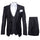 Rossi Man MAX RM1712 Slim Fit 3-Piece Suit â€“ Stylish Black Formalwear for Men